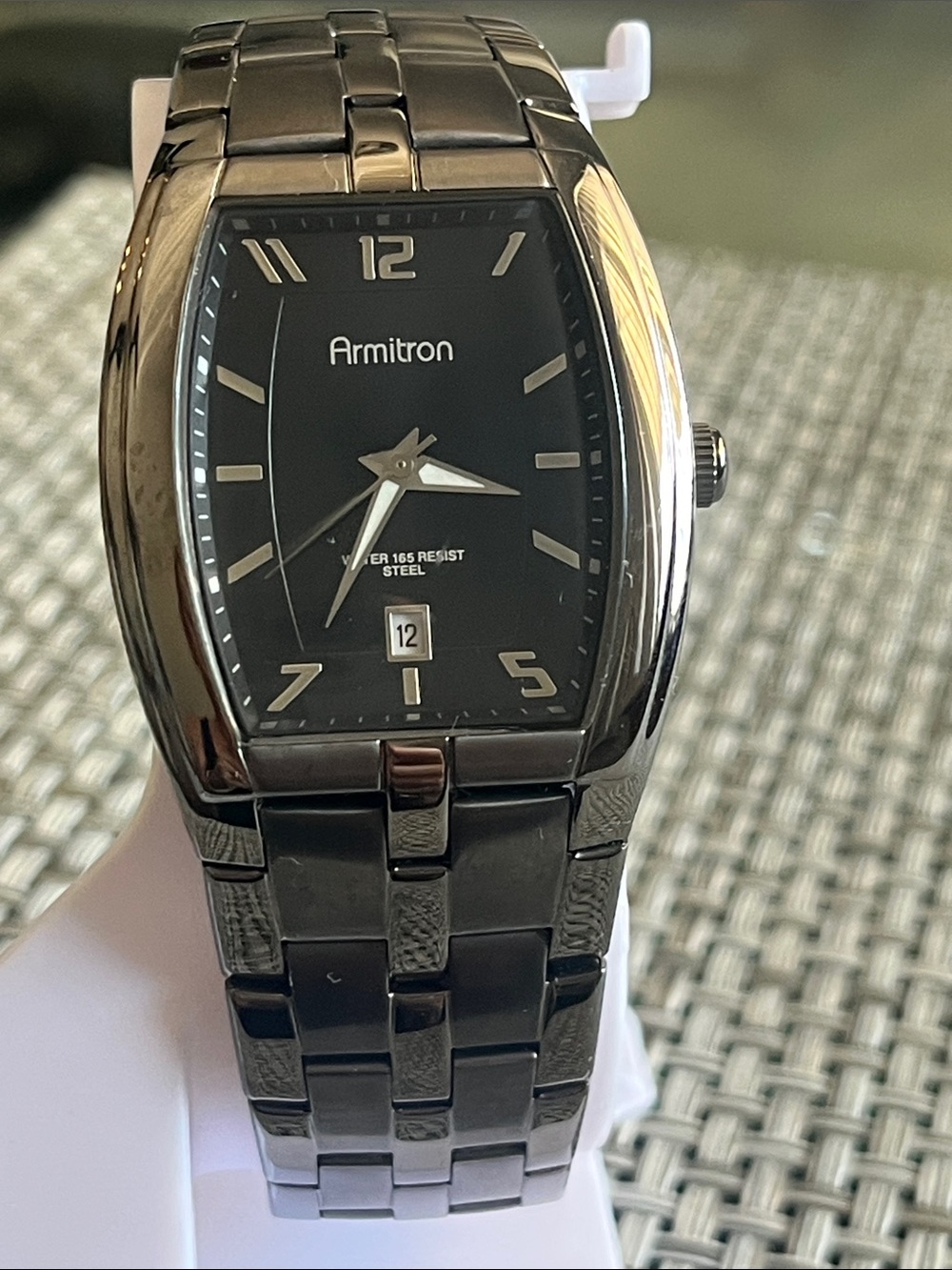 Armitron Black Dial Stainless Steel Bracelet Watch